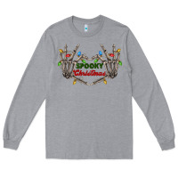 Heather Grey spooky christmas skeleton hands Long Sleeve Tee - FaDigitalArtStudio