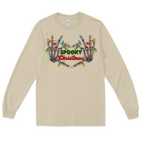 Mushroom spooky christmas skeleton hands Long Sleeve Tee - FaDigitalArtStudio
