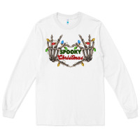 White spooky christmas skeleton hands Long Sleeve Tee - FaDigitalArtStudio