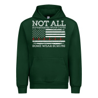 Forest Green nurses not all superheroes wear caps some wear scrubs nurse supportive Urban Hoodie - linhVisuals