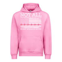 Fuchsia Pink nurses not all superheroes wear caps some wear scrubs nurse supportive Urban Hoodie - linhVisuals