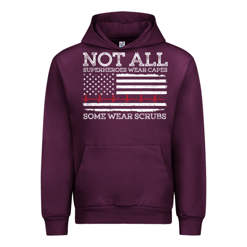 Nurses Not All Superheroes Wear Caps Some Wear Scrubs Nurse Supportive Urban Hoodie by linhVisuals | Teevron
