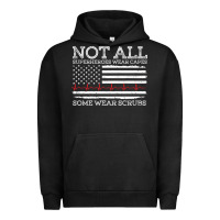 Pigment Black nurses not all superheroes wear caps some wear scrubs nurse supportive Urban Hoodie - linhVisuals