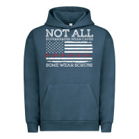 Pigment Midnight Navy nurses not all superheroes wear caps some wear scrubs nurse supportive Urban Hoodie - linhVisuals