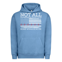Pigment Pebble Blue nurses not all superheroes wear caps some wear scrubs nurse supportive Urban Hoodie - linhVisuals
