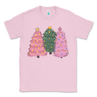 Bubblegum Pink christmas trees Classic Tee - CowGirlArtShop
