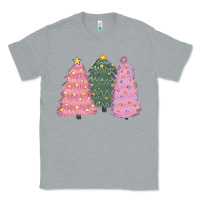 Heather Grey christmas trees Classic Tee - CowGirlArtShop