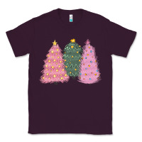 Plum christmas trees Classic Tee - CowGirlArtShop
