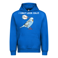 Cobalt parakeet bird biting finger funny i only look calm Urban Hoodie - linhVisuals
