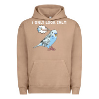 Pigment Burro parakeet bird biting finger funny i only look calm Urban Hoodie - linhVisuals