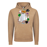 Vintage Coffee cute ghost halloween Vintage Hoodie - BundleAndBundleShop