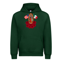 Forest Green our lady virgen de guadalupe mexican american flag holiday Urban Hoodie - linhVisuals