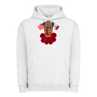 Pigment Lunar Rock our lady virgen de guadalupe mexican american flag holiday Urban Hoodie - linhVisuals