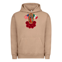Pigment Burro our lady virgen de guadalupe mexican american flag holiday Urban Hoodie - linhVisuals