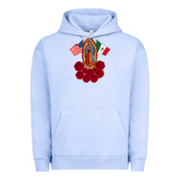 Pigment Grape Ice our lady virgen de guadalupe mexican american flag holiday Urban Hoodie - linhVisuals