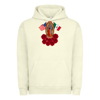 Pigment Pistachio our lady virgen de guadalupe mexican american flag holiday Urban Hoodie - linhVisuals