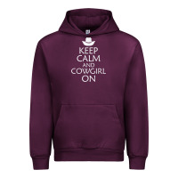 Mauve Wine keep calm and cowgirl horse Urban Hoodie - linhVisuals