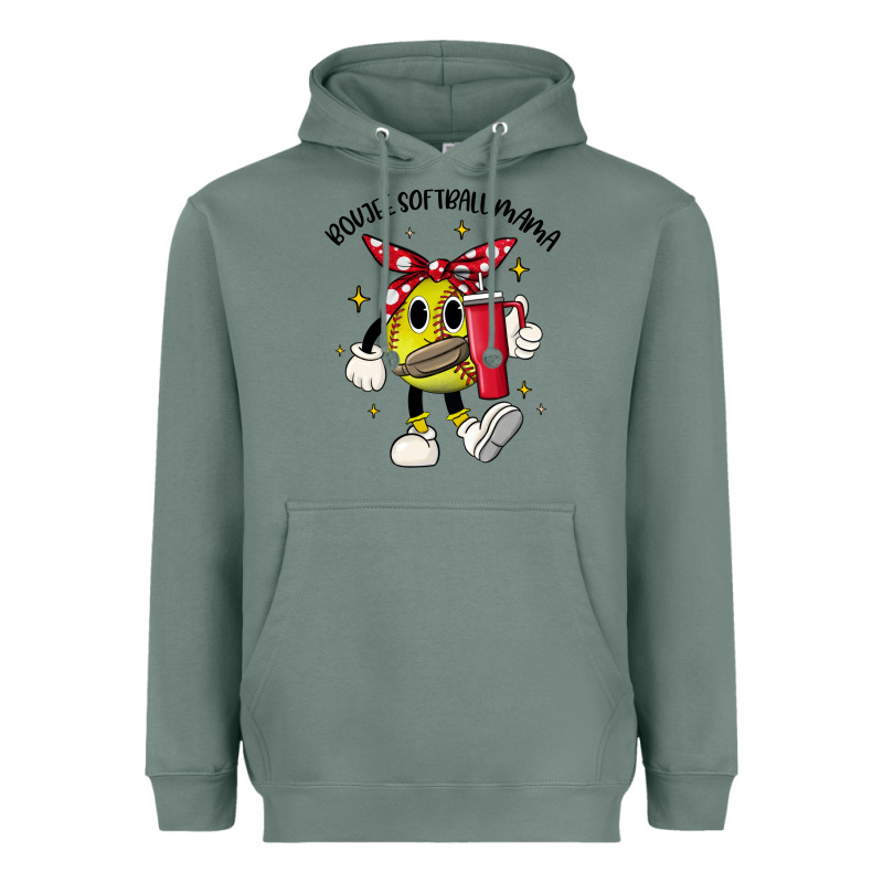 Boujee Softball Mama Heavyweight Hoodie by JahusDesignShop | Teevron