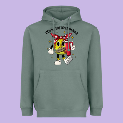 Boujee Softball Mama Heavyweight Hoodie Designed By Jahusdesignshop