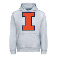 Heather Grey Illinois fighting illini, University of Illinois, UIUC, Geari Urban Hoodie - linhVisuals