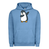 Pigment Pebble Blue penguin dabbing funny Urban Hoodie - linhVisuals