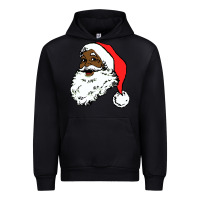 Black black santa claus christmas Urban Hoodie - linhVisuals