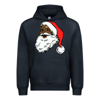 Navy black santa claus christmas Urban Hoodie - linhVisuals