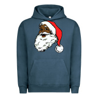 Pigment Midnight Navy black santa claus christmas Urban Hoodie - linhVisuals