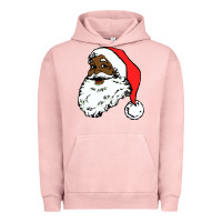 Pigment Salmon black santa claus christmas Urban Hoodie - linhVisuals