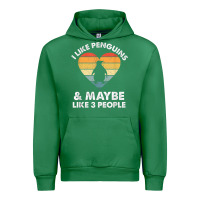 Emerald i like penguins and 3 people vintage Urban Hoodie - linhVisuals