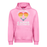 Fuchsia Pink i like penguins and 3 people vintage Urban Hoodie - linhVisuals