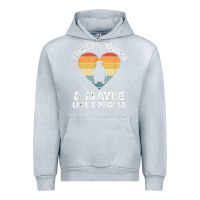 Heather Grey i like penguins and 3 people vintage Urban Hoodie - linhVisuals