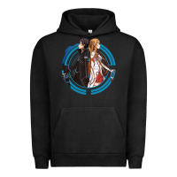 Pigment Black sword art online -  kirito and asuna Urban Hoodie - linhVisuals