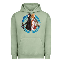 Pigment Oil Green sword art online -  kirito and asuna Urban Hoodie - linhVisuals