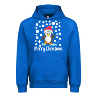 Cobalt penguin merry christmas with snow Urban Hoodie - linhVisuals