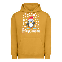 Pigment Peanut Butter penguin merry christmas with snow Urban Hoodie - linhVisuals