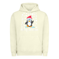 Pigment Pistachio penguin merry christmas with snow Urban Hoodie - linhVisuals