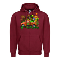 Burgundy st patricks day loads of truck Zipper Hoodie - AdoDesignShop