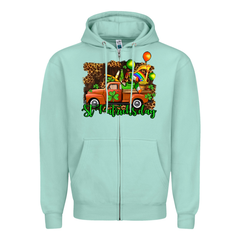 St Patricks Day Loads Of Truck Zipper Hoodie by AdoDesignShop | Teevron