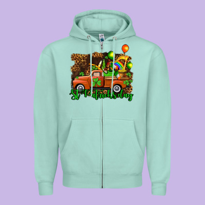 St Patricks Day Loads Of Truck Zipper Hoodie Designed By Adodesignshop