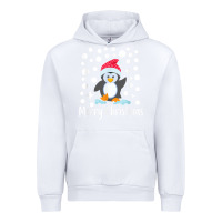 White penguin merry christmas with snow Urban Hoodie - linhVisuals