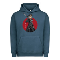 Pigment Midnight Navy Sword art online -kirito Urban Hoodie - linhVisuals