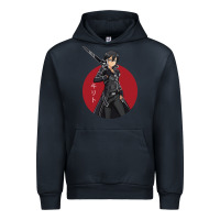 Navy Sword art online -kirito Urban Hoodie - linhVisuals