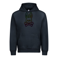 Navy psychedelic bunny easter day, qsycho bunnies, easter 2022 Urban Hoodie - linhVisuals