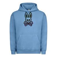 Pigment Pebble Blue psychedelic bunny easter day, qsycho bunnies, easter 2022 Urban Hoodie - linhVisuals