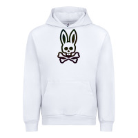 White psychedelic bunny easter day, qsycho bunnies, easter 2022 Urban Hoodie - linhVisuals