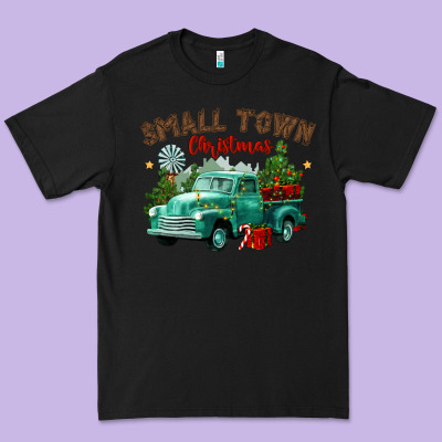 Small Town Christmas Premium Tee Designed By Cowgirlartshop