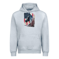 Heather Grey patriotic horse american flag   horse vintage Urban Hoodie - linhVisuals