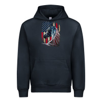 Navy patriotic horse american flag   horse vintage Urban Hoodie - linhVisuals