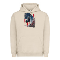 Pigment French Oak patriotic horse american flag   horse vintage Urban Hoodie - linhVisuals